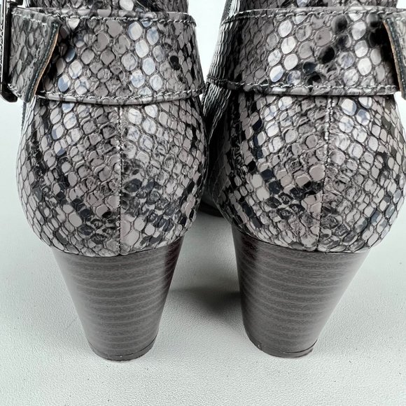 Vionic Naomi Womens Suede Snake Print Water Resistant Ankle Boots Gray size 6.5 - Picture 5 of 16